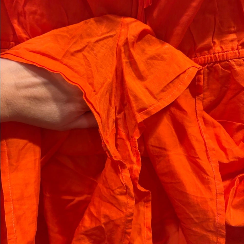 🔥2/$10 3/$12  J Crew XL Orange Women's Short Romper - Picture 5 of 7